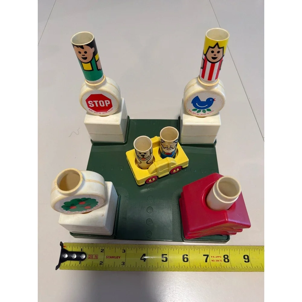 Vintage 1983 Johnson & Johnson Child‎ Development Toys Village Stacking Blocks